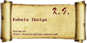 Kobela Ibolya névjegykártya